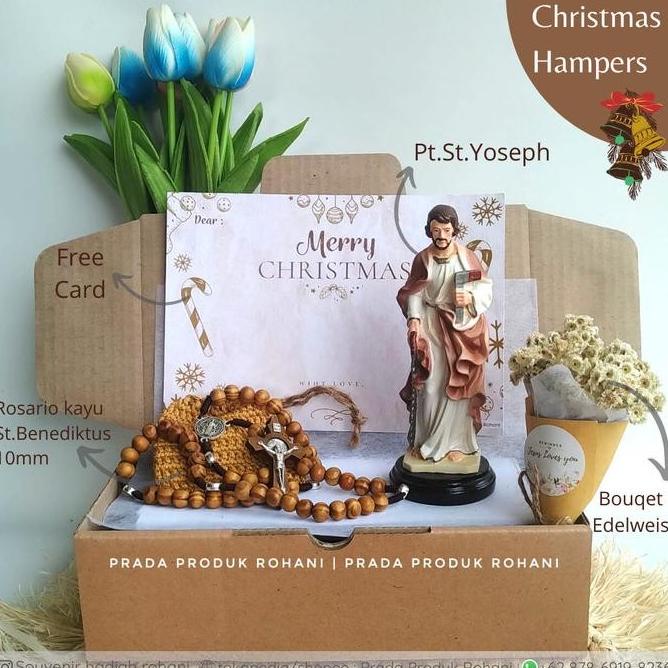 

CHRISTMAS HAMPERS/HADIAH NATAL/KADO NATAL/SOUVENIR ROHANI/ROSARIO KAYU EW5346WED