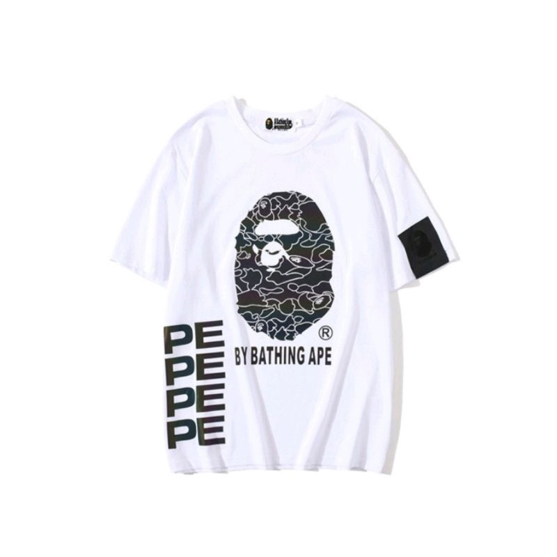 T-shirt Bape Reflective Color Ape Head Print Man