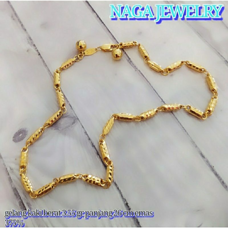 GELANG KAKI BAMBU & ITALY VANCY EMAS KADAR 420