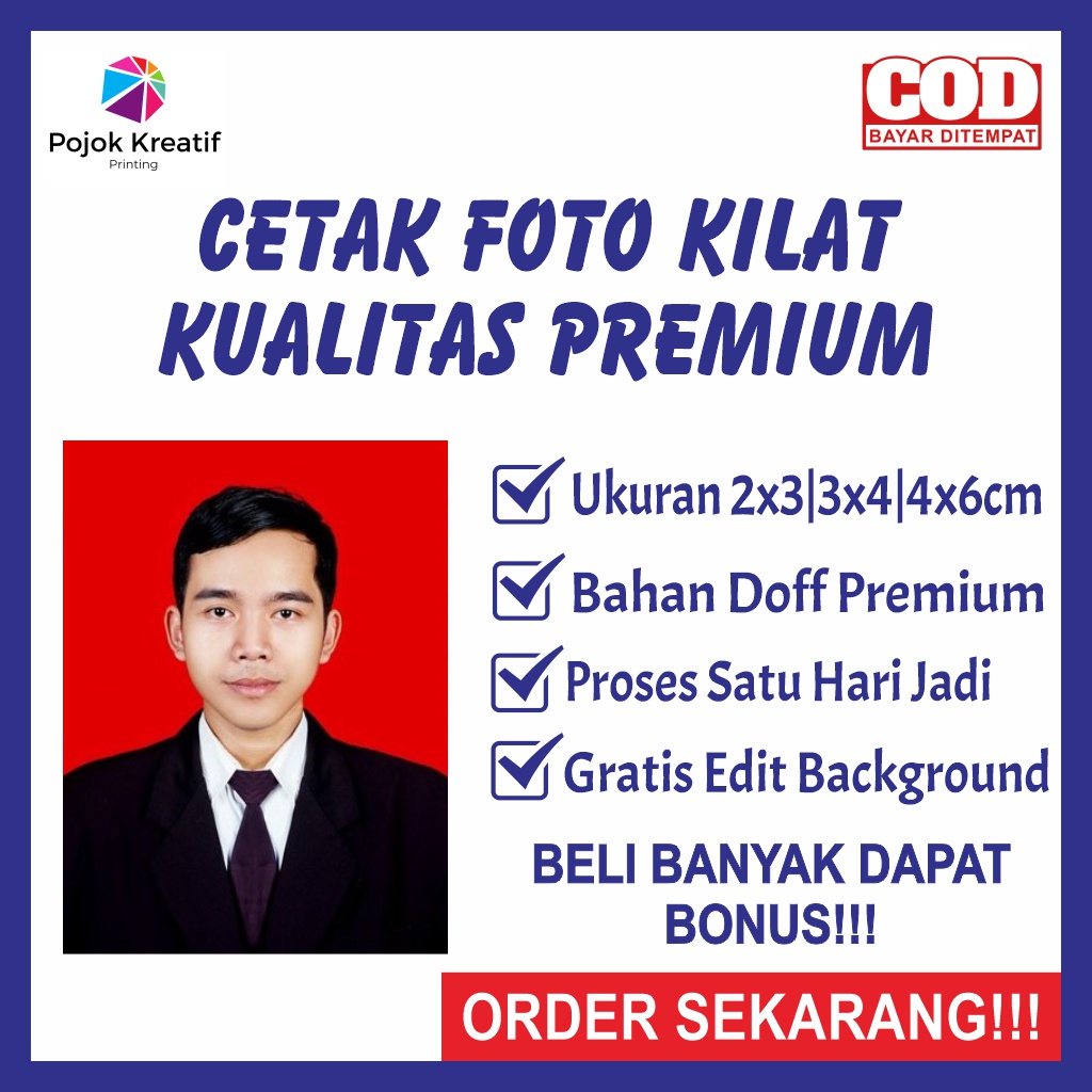 Cetak Afdruk Afdrek Backdrop Pas Foto Photo Poto Studio Ukuran 2x3 3x4 4x6cm Proses Kilat Cepat Doff