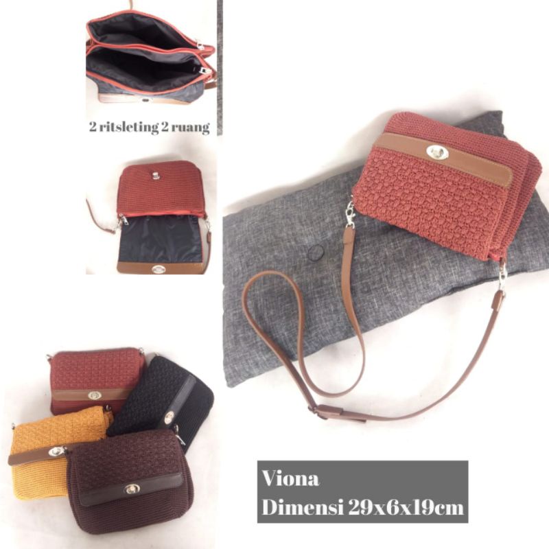 tas rajut viona slingbag