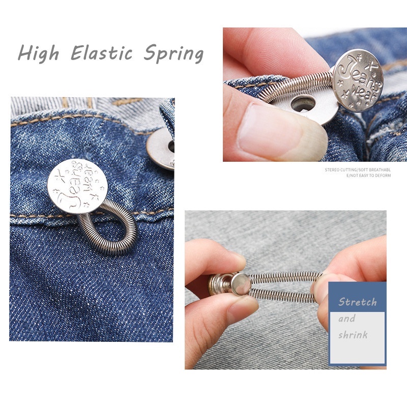 We Flower Kancing Extender Pinggang Celana Jeans Dapat Disesuaikan Untuk Pria Dan Wanita