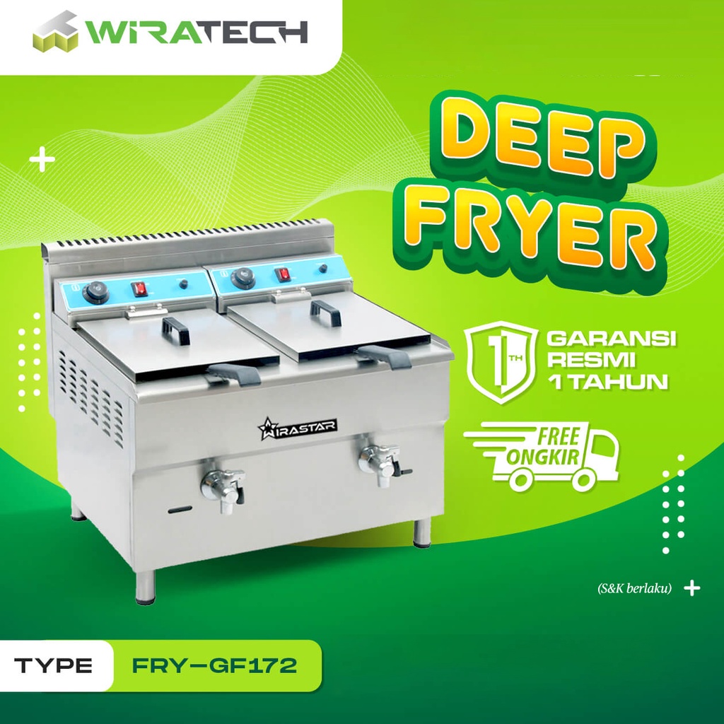 WIRASTAR Gas Deep Fryer G172 - Fryer Gas 2 Tank