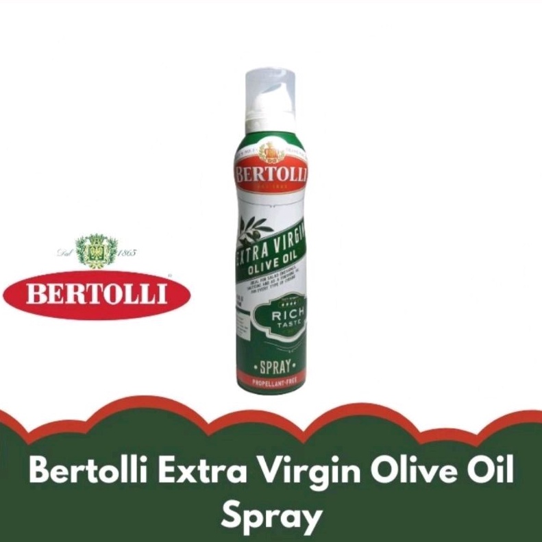 

BERTOLLI EXTRA VIRGIN OLIVE OIL SPRAY MINYAK ZAITUN RICH TASTE BOTOL