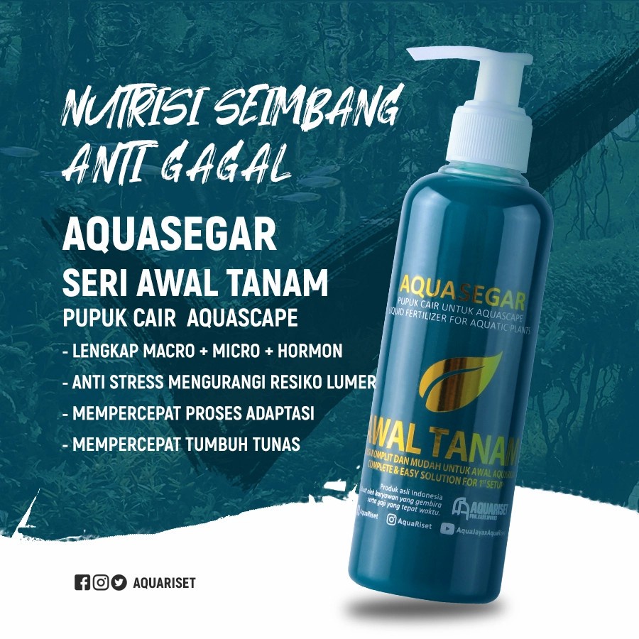 Aquariset Aqua Segar Awal Tanam 100ml / 250ml Pupuk Cair Aquascape Aquasegar