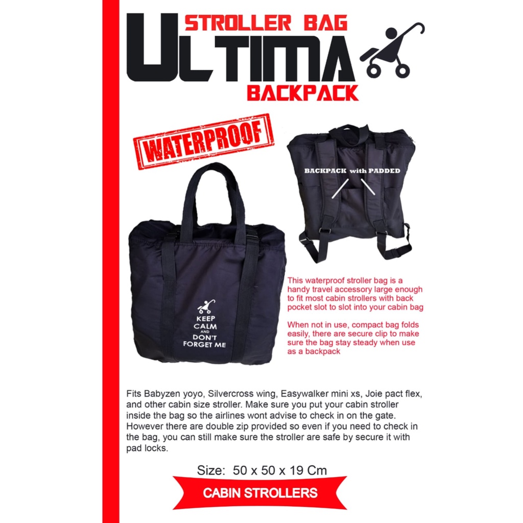 Ultima travel backpack untuk cabin stroller YOYO SILVERCROSS ELLE COCOLATTE