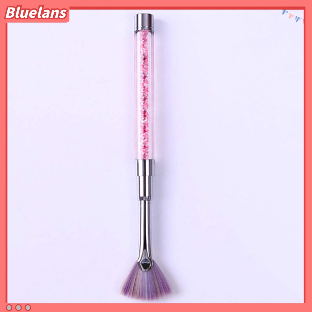 (In Stock) Kacamata Hitam Lensa Warna Warni ♡Kuas Pena Gambar Bubuk Glitter Berlian Imitasi Bentuk Kipas Untuk Nail Art