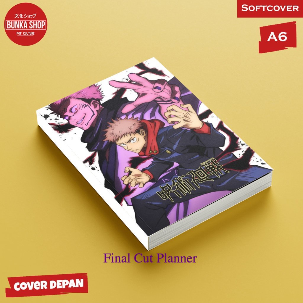 

Pocket Note Anime Jujitsu Kaisen Yuji And Sukuna Softcover A6 Buku Tulis Catatan Notes Agenda Planner Jurnal