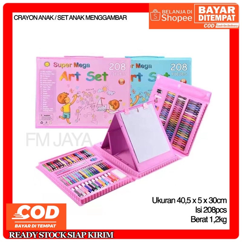 

CRAYON ANAK SET 208PCS ALAT MENGGAMBAR MELUKIS ANAK-ANAK CRAYON CAT AIR PENSIL