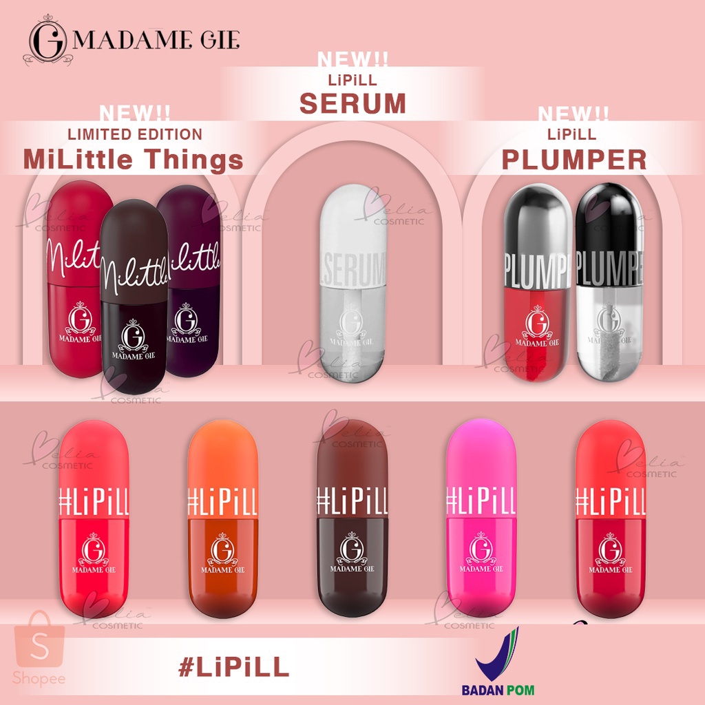 LiPill LIP TINT &amp; LiPill Serum | MADAME GIE |Long Lasting Waterproof