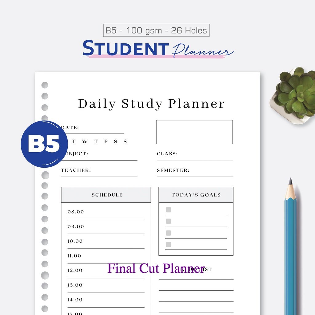 

Bukuqu Loose leaf B5 - L127 Student Planner - Kertas Binder .