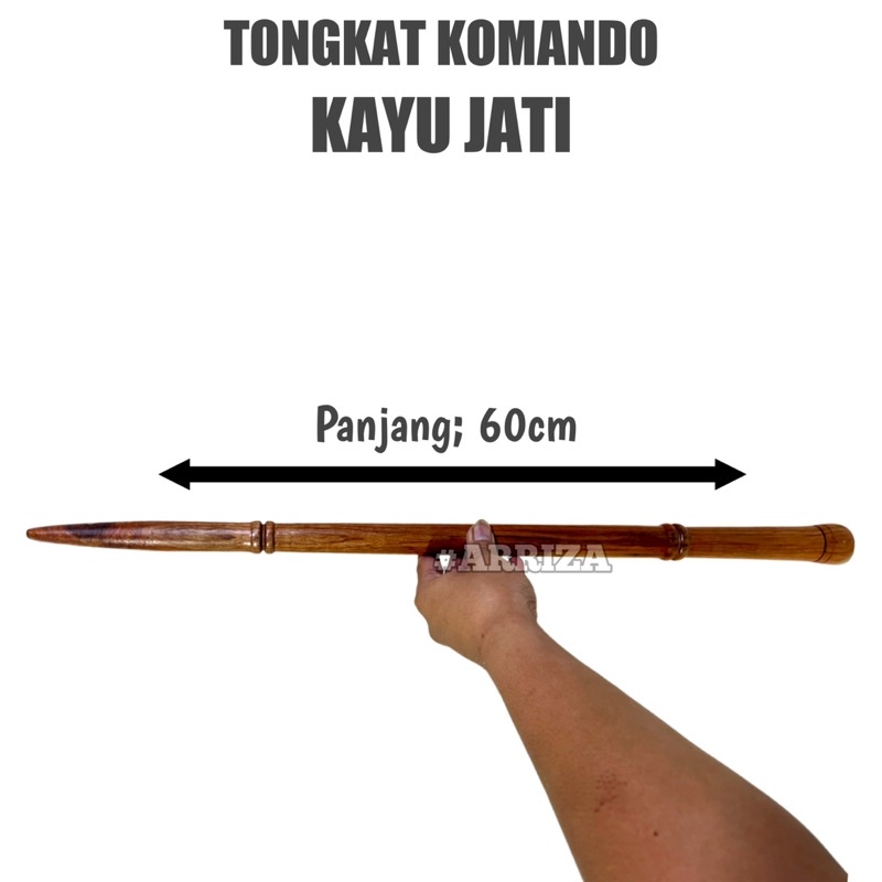 Tongkat Komando Kayu Jati Asli