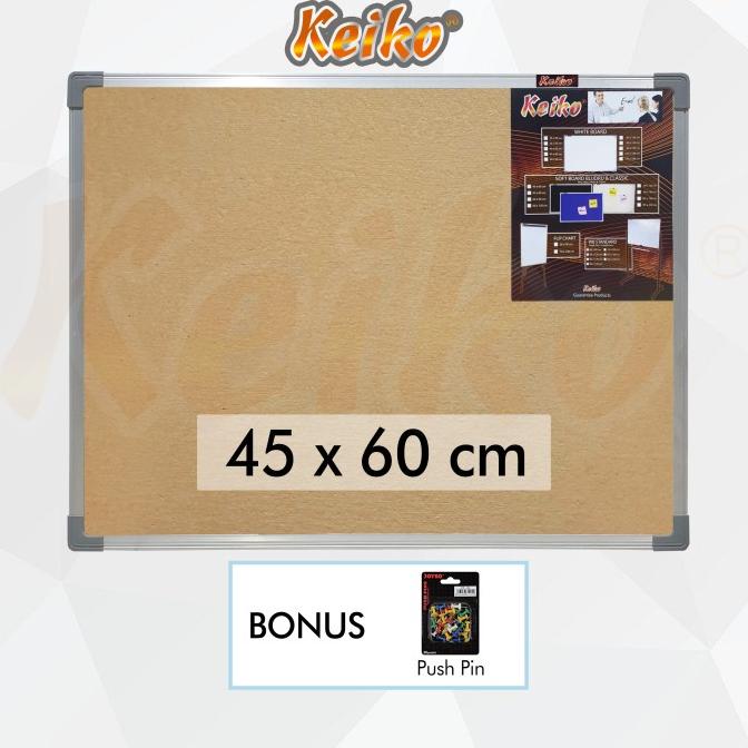 

(COD) Softboard Cork Pin Board / Papan Mading Gantung Keiko 45 x 60 cm TERUJI Kode 1321