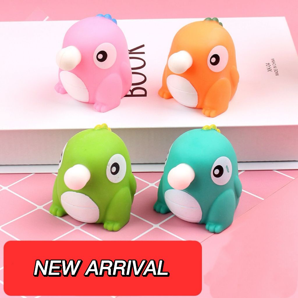 Mainan Squishy Dino Pop it Karet Silikon Balon Silicone Pencet Lentur Aman