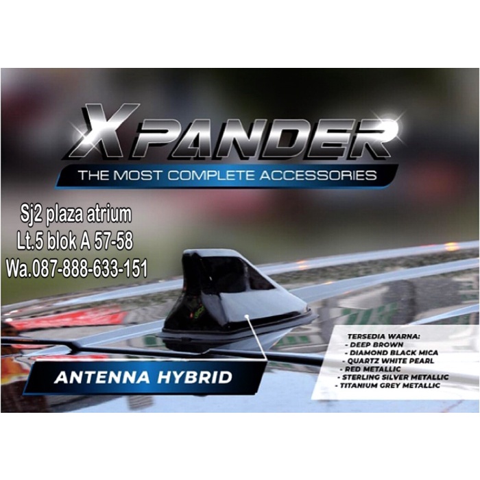 [COD] Shark Fin Sirip Hiu Antena Hiu Xpander Hybrid Warna Custom - Silver / Perlengkapan Variasi Mob