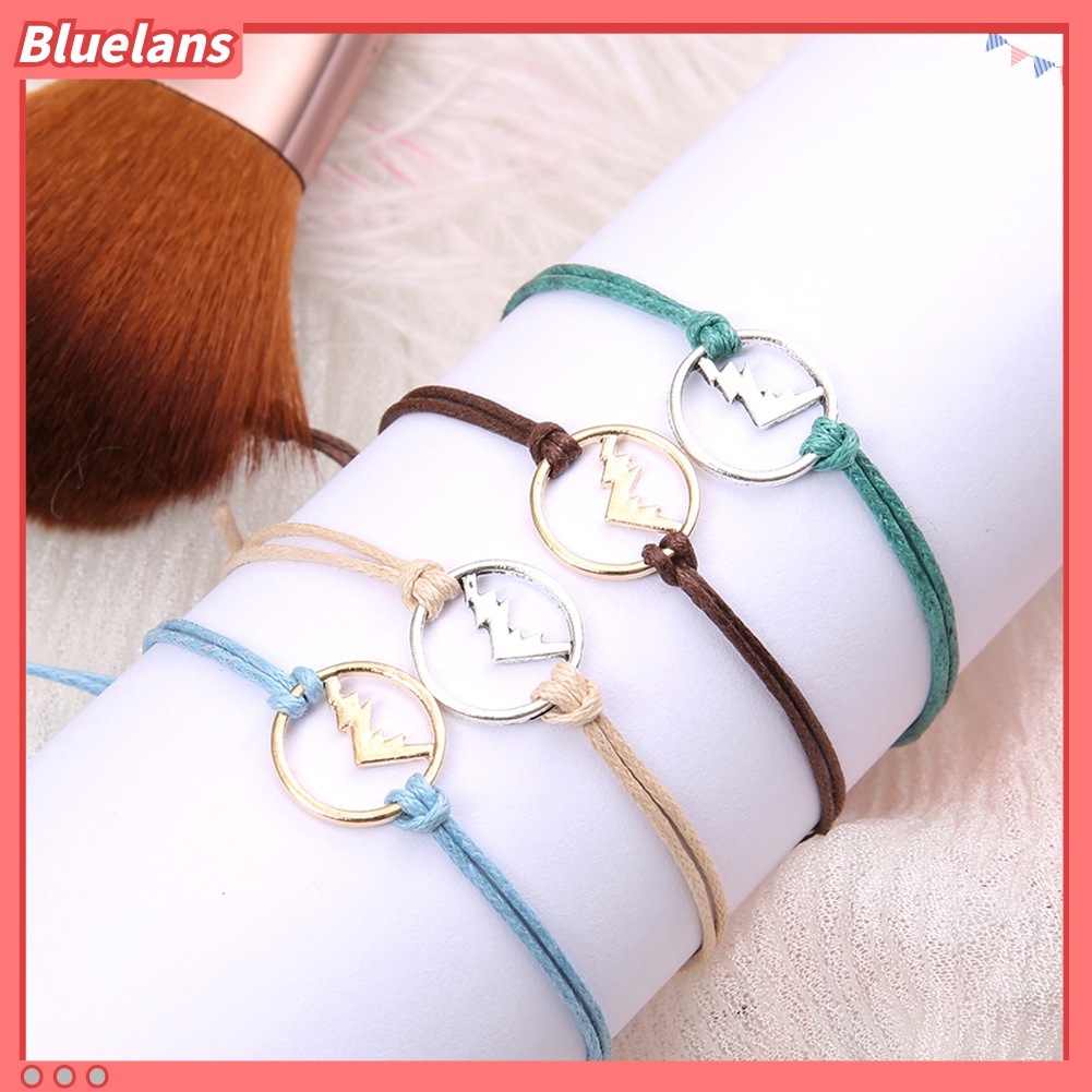 4pcs / Set Gelang Multilayer Hollow Warna-Warni Gaya Boho Untuk Wanita