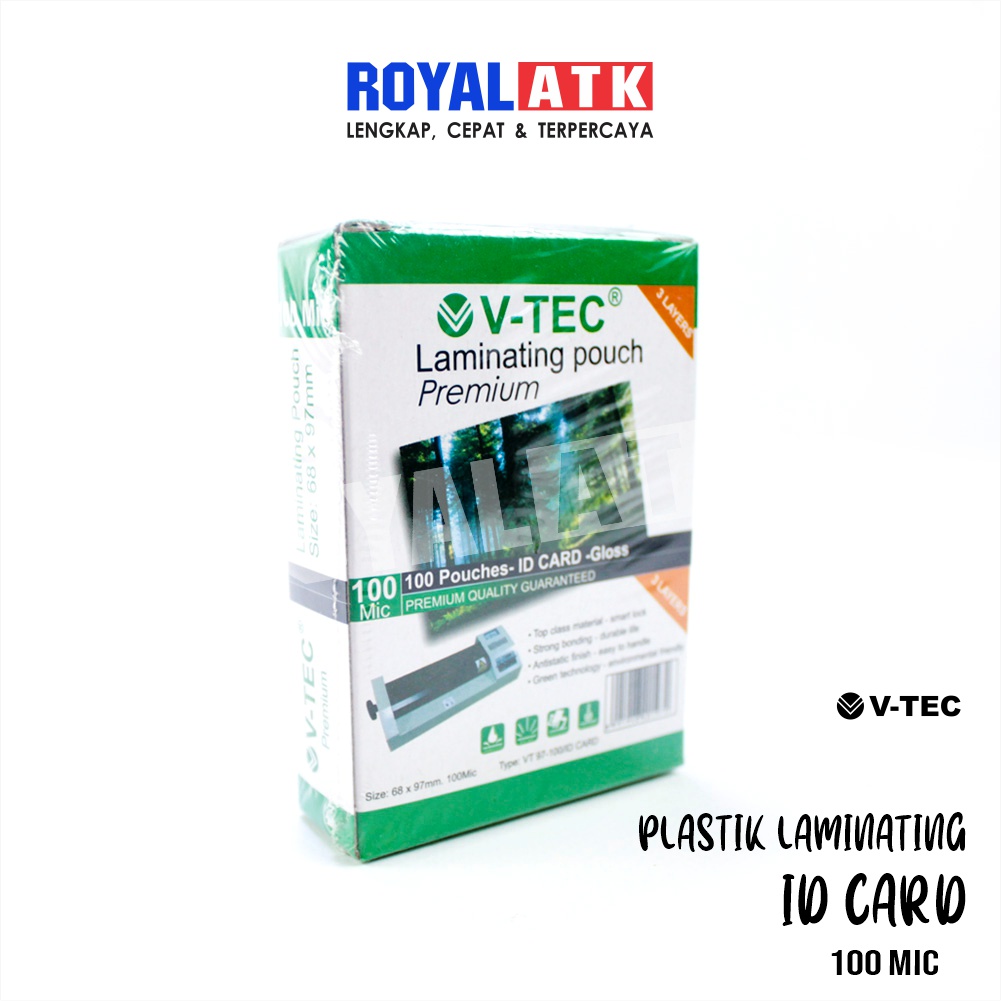 

V-Tec Plastik Laminating Id Card 100 Mic