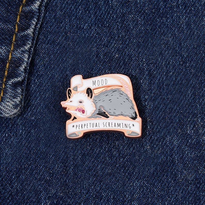 Bros Pin Enamel Bentuk Kartun Hewan Possum