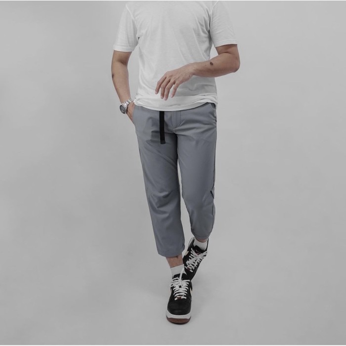 Mudah Celana Cropped Pria Uniqlo Utility Dry Jogger Grey Original Not Zara Hemat