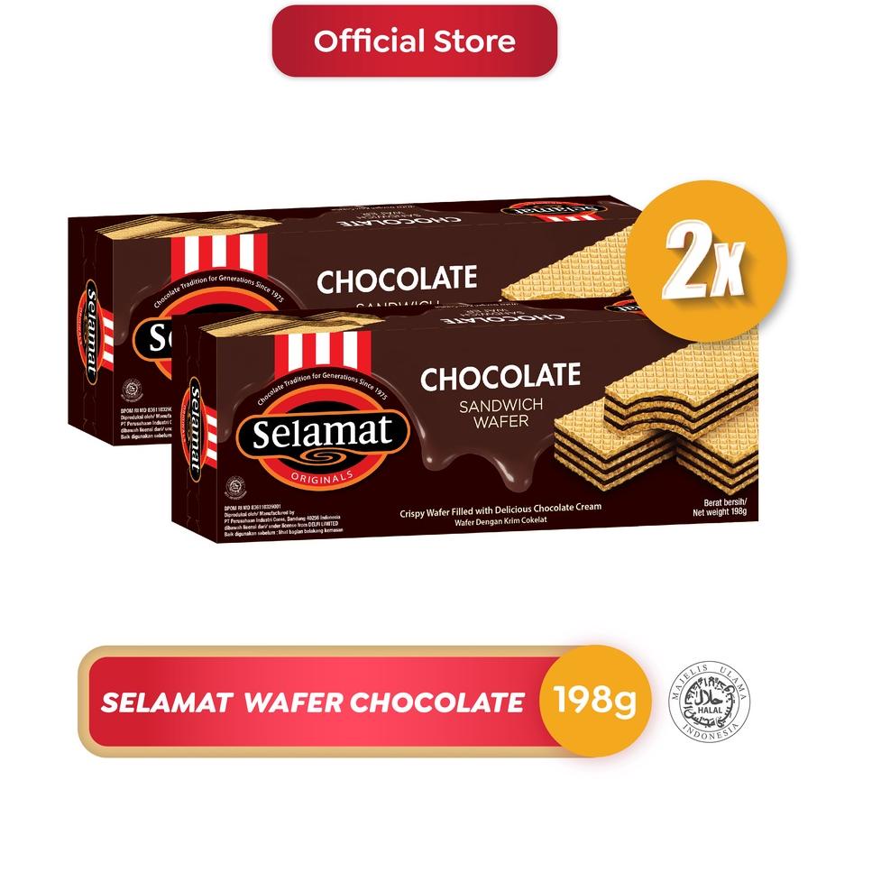 

ㄹ Selamat Wafer Chocolate 198 g x 2 pcs う