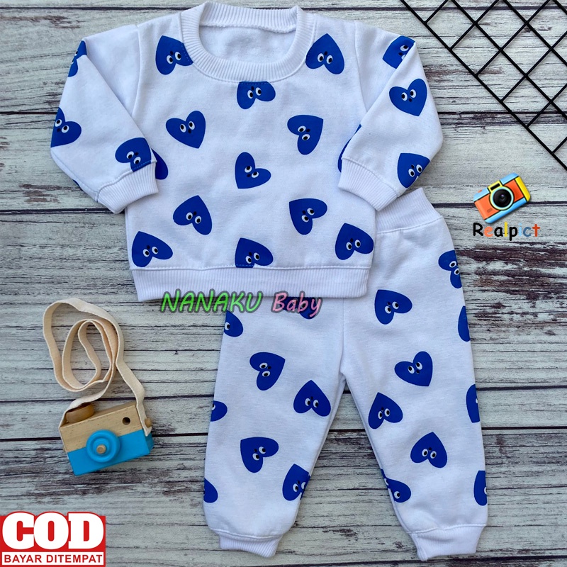 Setelan Sweater Bayi Setelan Jogger Bayi Motif Perempuan Usia 3-12 Bulan Anababy.id