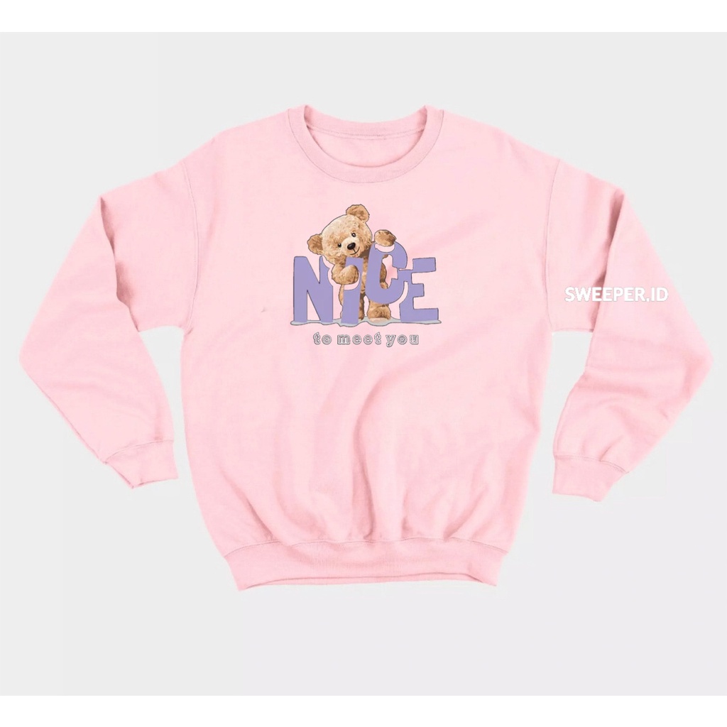 SWEATER CREWNECK TERBARU TEDDYBEAR NICE BAHAN FLEECE BAHAN FLEECE