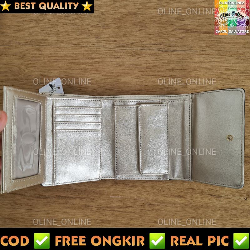 dompet bea lipat tiga trifold wallet gb small size roomy wallet wanita women fashion terbaru gold black emboss grey pink beige grey light grey croco gs flower 4g