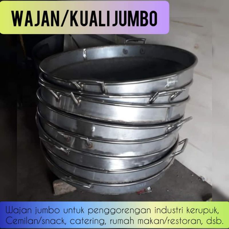 WAJAN/PANCI JUMBO STAINLEES STEEL FOOD GRADE 70CM