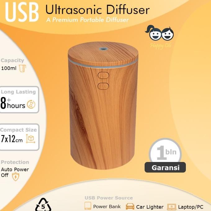 USB CAR DIFFUSER HUMIDIFIER ULTRASONIC TANPA STIK KAPAS UNTUK MOBIL FG8646YO