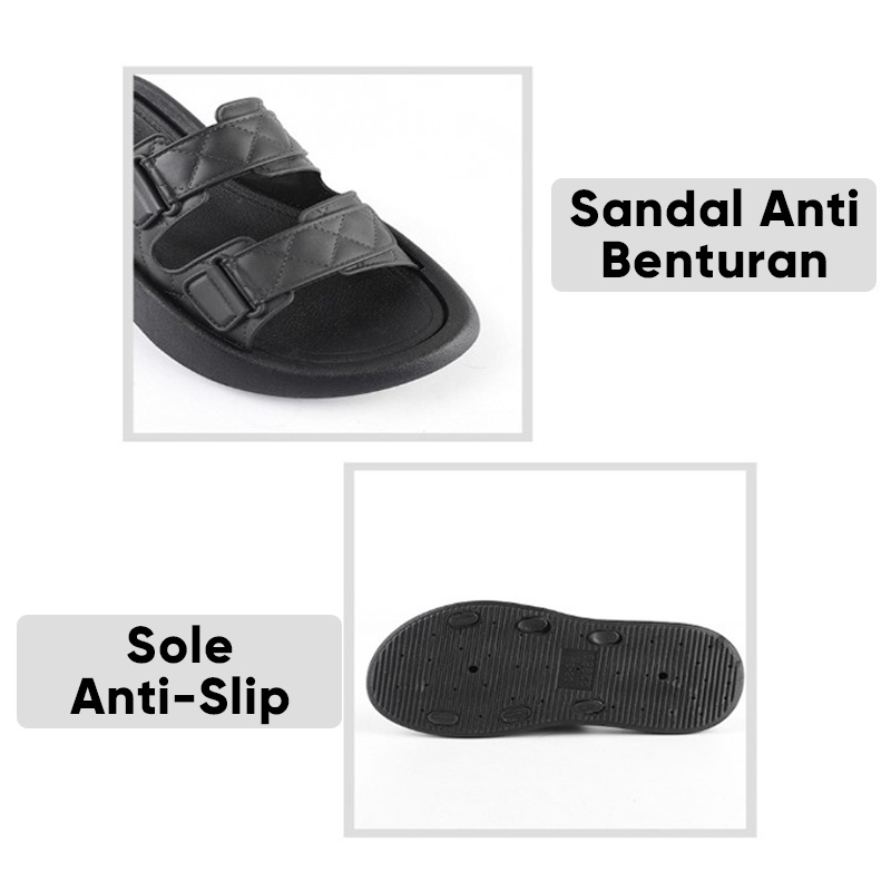 Lazy Bear Sandal Rumah Slip On H16 Sendal Slipper Cantik Wanita Empuk Comfy Anti Slip