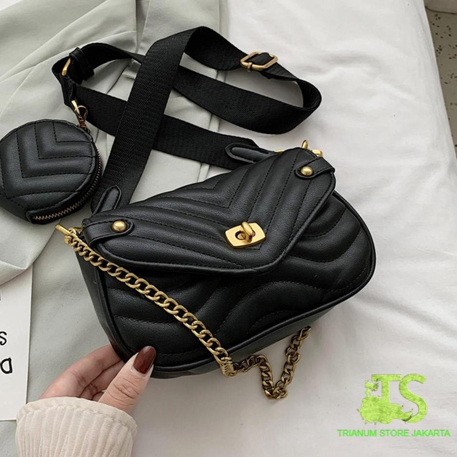 TS3066 tas SLINGBAG Kekinian wanita import(1kg Muat 2 tas) BQ3066 LT1857 JT46111 ‑ AND.31Oc22g