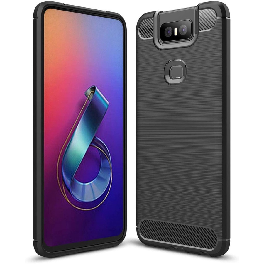 CASE SLIM FIT CARBON IPAKY ZENFONE 6 SOFTCASE - GA