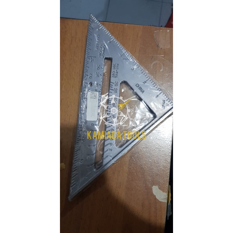 Penggaris siku Alumunium/ Mistar triangel ruler alumunium/siku segitiga alumunium