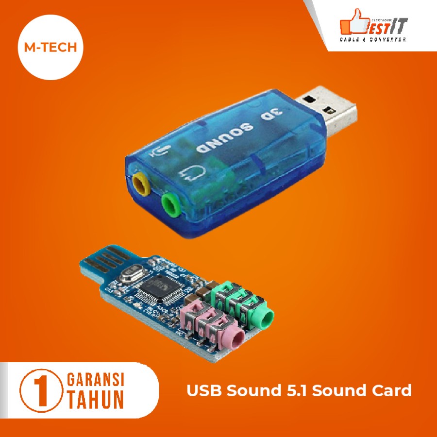 USB Sound 5.1 Sound Card M-Tech Original