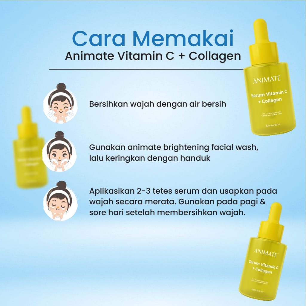 𝐑𝐀𝐃𝐘𝐒𝐀 - Animate Face Serum Vitamin C + Collagen 20 ml