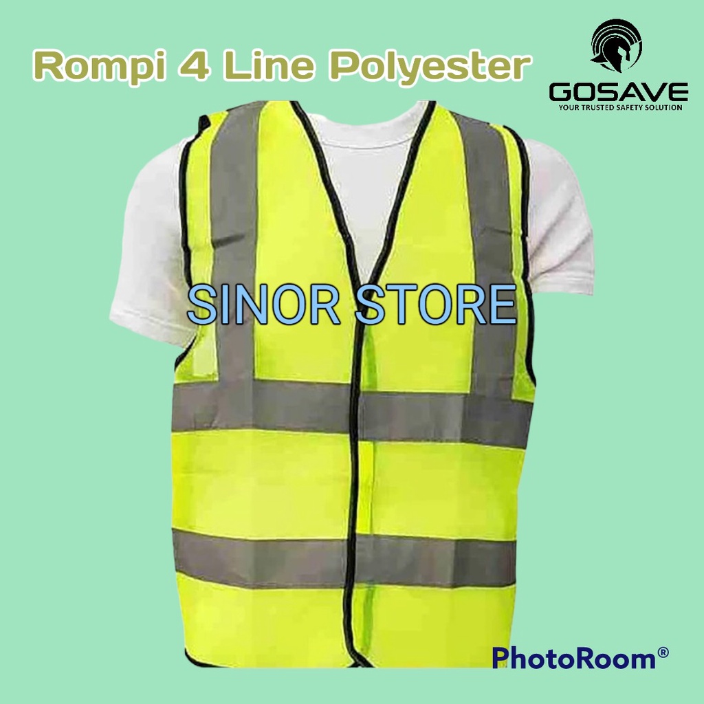 Rompi Safety Polyster Safety Vest Proyek Polyster Polister