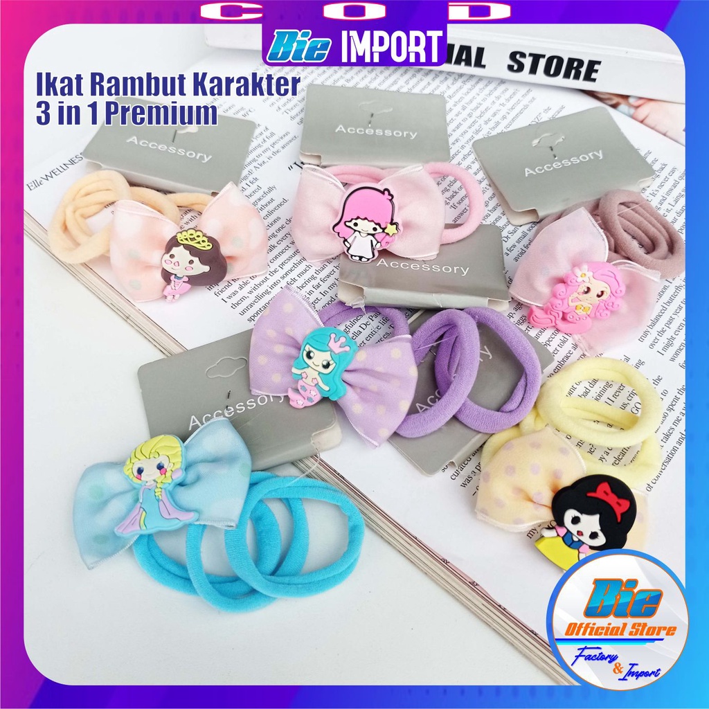 Ikat Rambut Anak 3 in 1 Premium Impor Best Seller