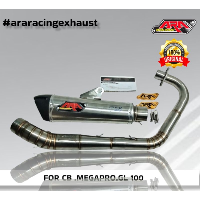 KNALPOT RACING HEREX TIGER REVO ,CB,GL , MEGAPRO FULL STENLISH ORIGINAL ARA RACING EXHAUST