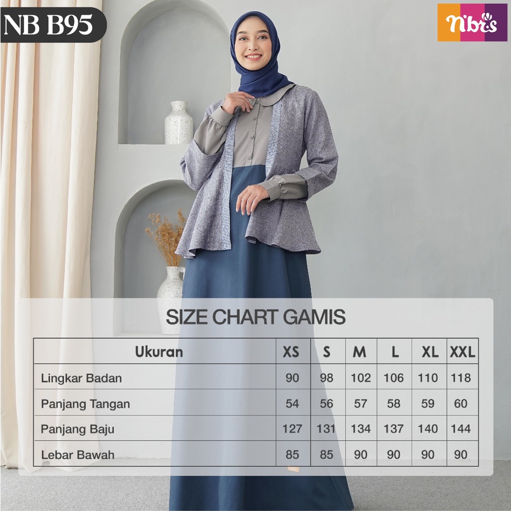 [BISA COD] Nibras Couple Koko NSK 95 dan Gamis NB B95 Bahan Sencilla by Nibras