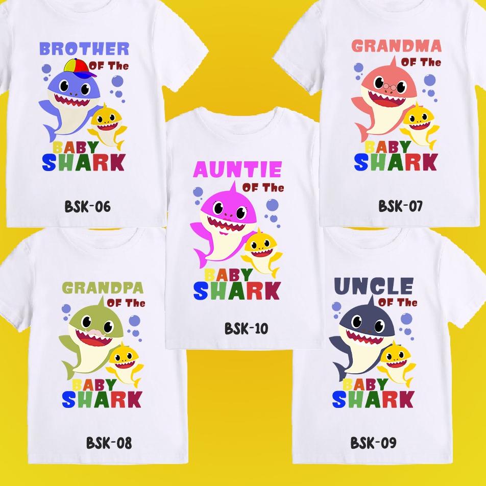 ニX Baby Shark - Kaos Baju Baby Shark Anak Ulang Tahun Couple Family GREAT SALES 2997 ღ