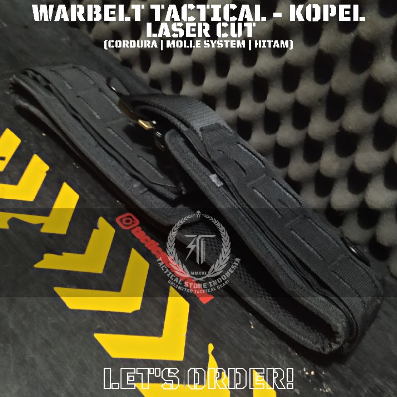 Kopel Warbelt Tactical Laser Cut HITAM - TSI Series