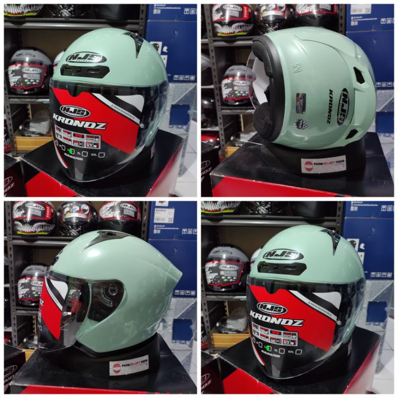 [TERLARIS] READY STOK NJS KAIROZ | NJS KAIROZ WHITE | NJS KAIROZ GREY | NJS KAIROZ SOLID | NJS KAIROZ BLACK | NJS KAIROZ BLUE | NJS KAIROZ RED | NJS KAIROZ GREEN | HELM NJS HALF FACE | NJS KAIROZ PINK | KYT KYOTO | SARANG HELM-KRONOZ GREEN PEARL