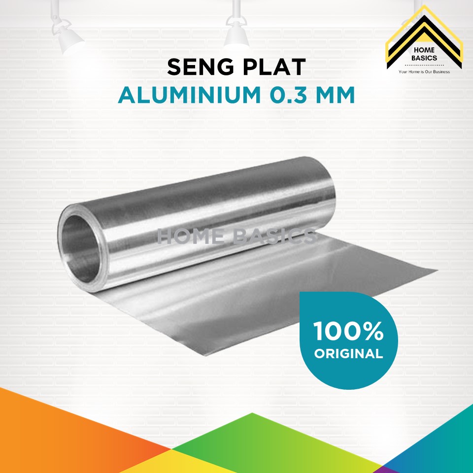 Seng Plat Aluminium 0.3 mm Lembaran / 0.3 mm x 2 Meter × 1 Meter