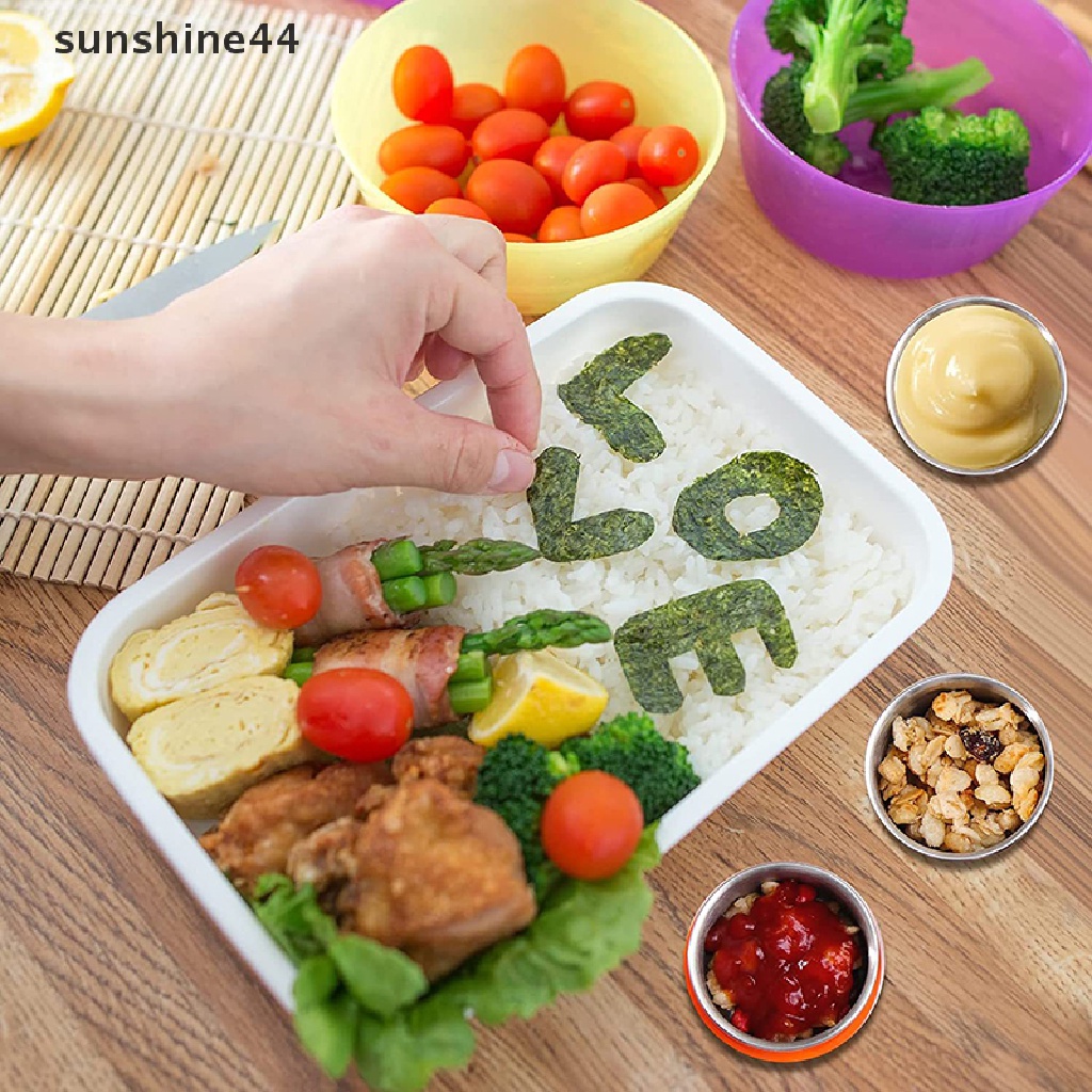 Sunshine 50ml Gelas Saus / Salad Bahan Stainless Steel Reusable Dengan Tutup