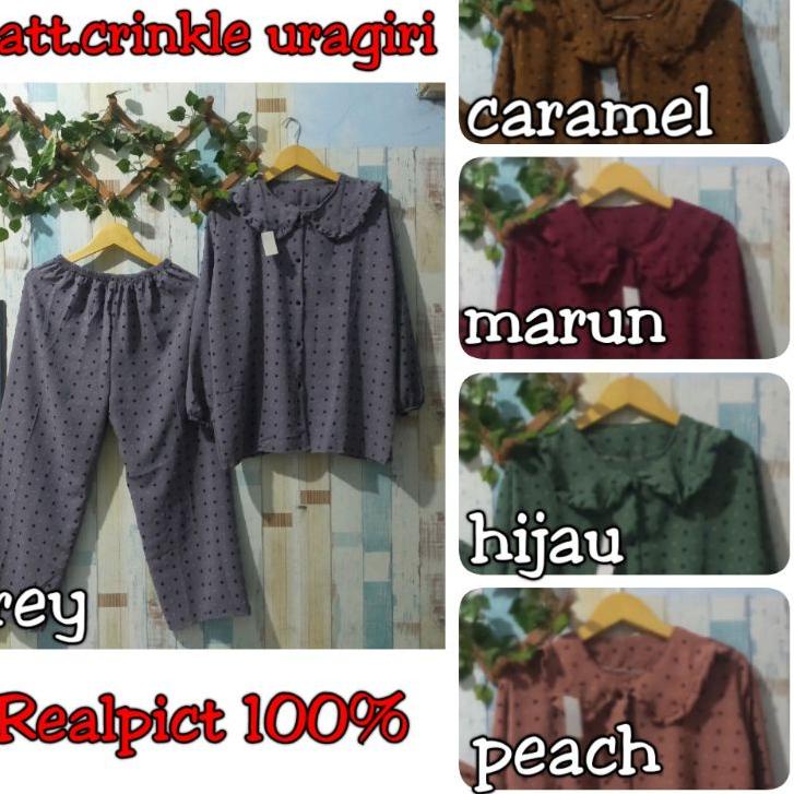 Penawaran khusus--LD 120 SETCEL RUBIAH JUMBO CRINKLE AIRFLOW URAGIRI/SETELAN RUBIAH JUMBO/SETCEL CRI