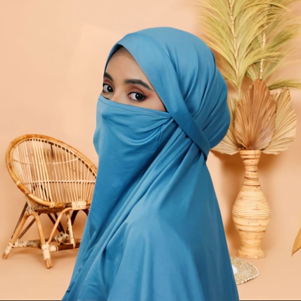 Hijab Instan Syar'i Niqab Aisyah Non Pet Tali Terbaru