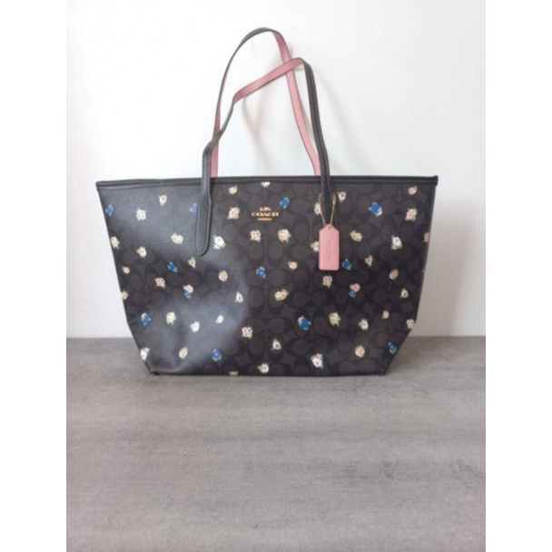 Tas Coach City Tote with vintage mini Rose print