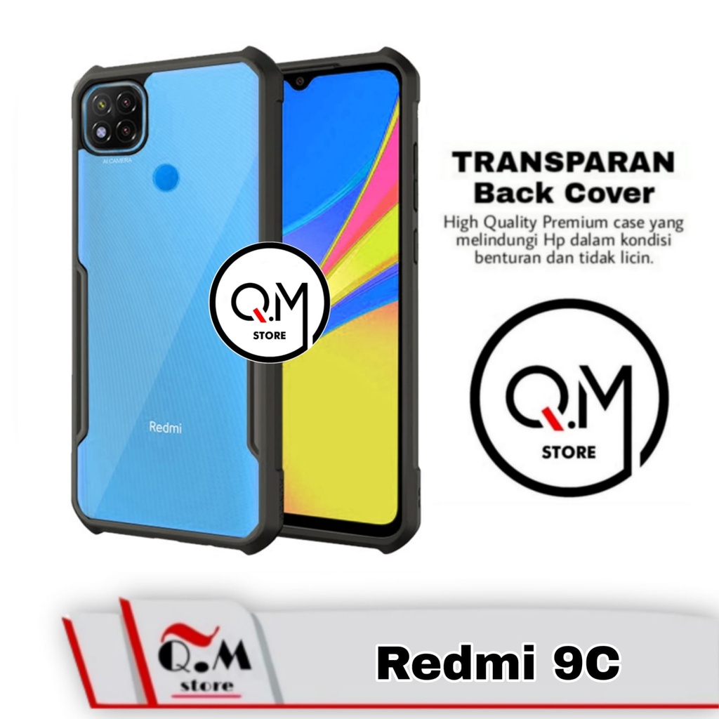 Case Xiaomi Redmi 9C Softcase Transparan Clear Armor Pelindung Back Cover Sockproof