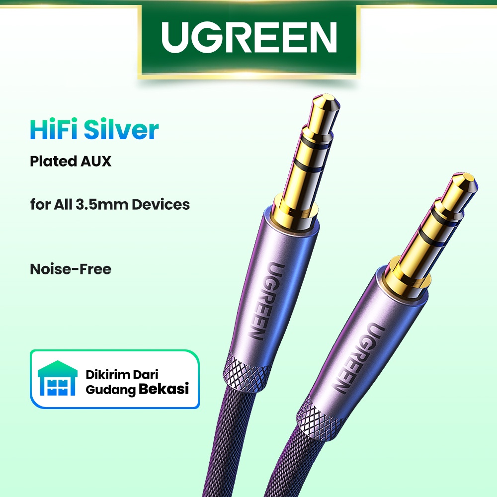【Stok Produk di Indonesia】Ugreen Kabel AUX Audio 3.5mm HiFi Untuk Gitar / Headphone