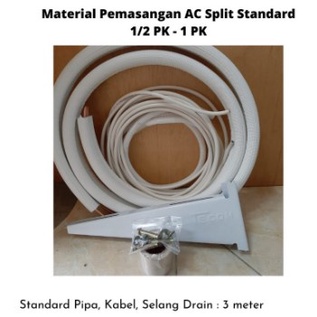 Paket 1/2PK - 3/4PK - 1PK - 2PK Pipa Kabel Bracket Plakban Fleksibel